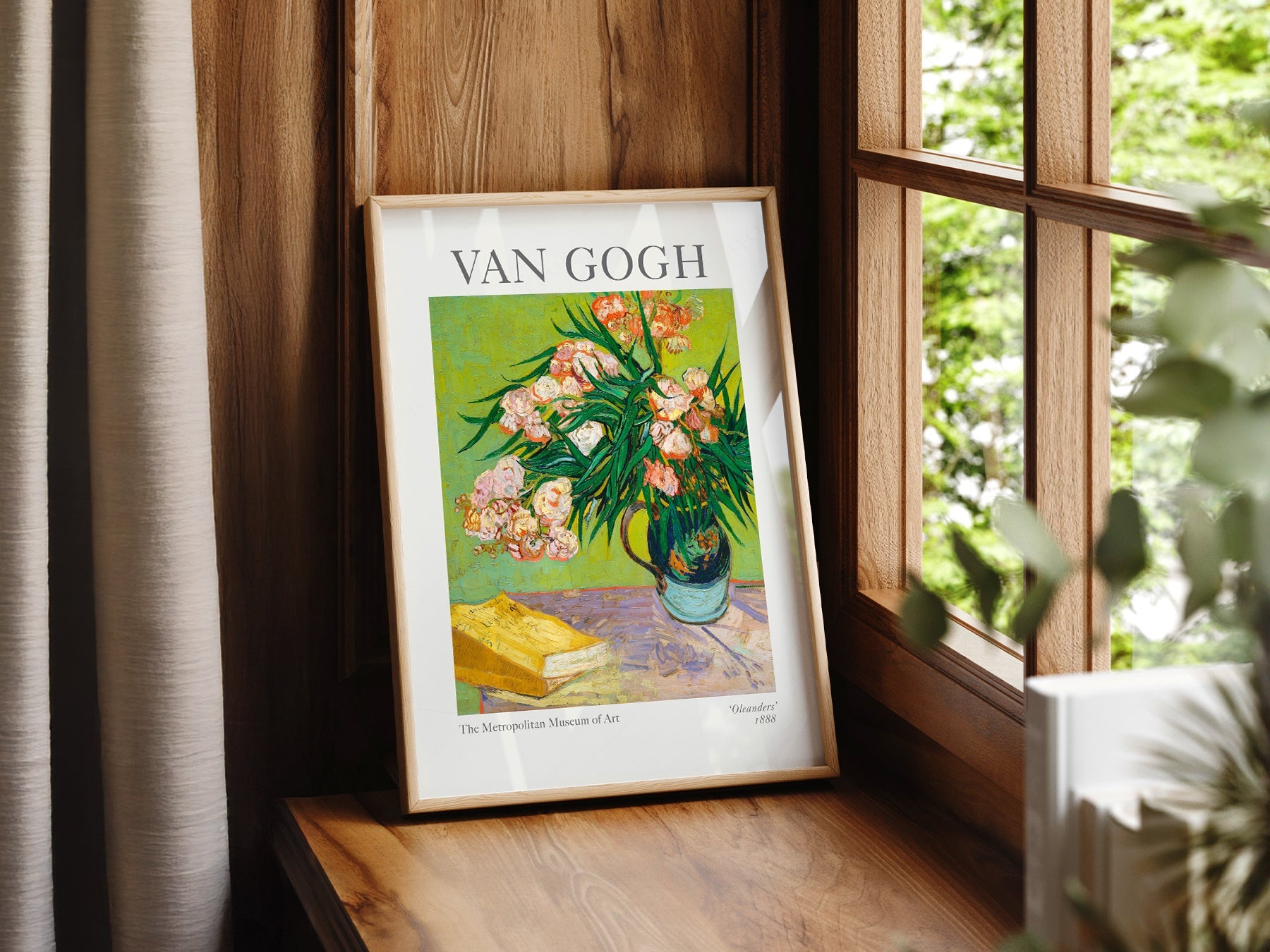 Vincent Van Gogh Oleanders Art Print – Famous Painting Wall Poster