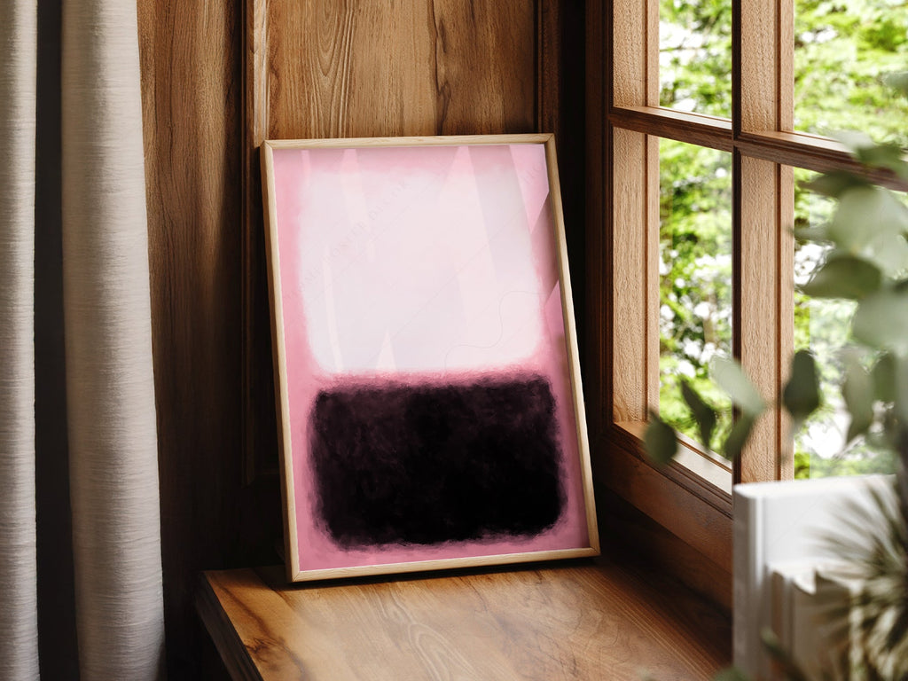 Mark Rothko Pink and Black Untitled Art Print – Abstract Expressionist Poster