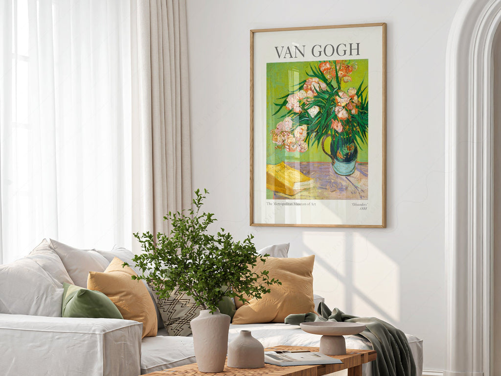 Vincent Van Gogh Oleanders Art Print – Famous Painting Wall Poster