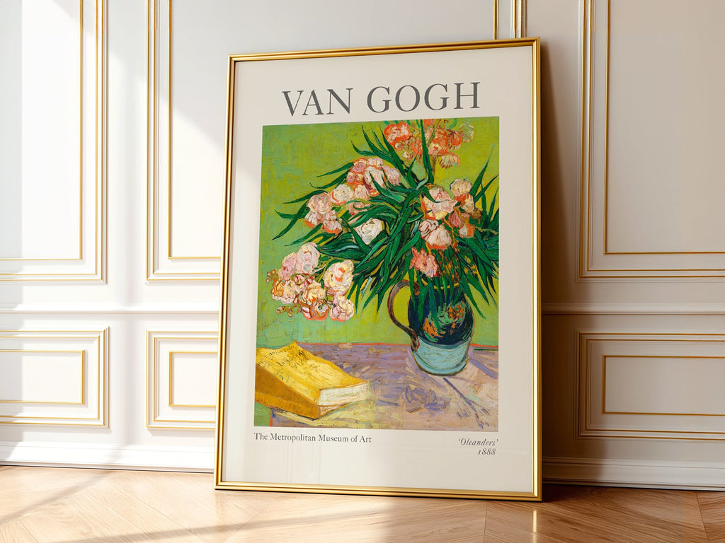 Vincent Van Gogh Oleanders Art Print – Famous Painting Wall Poster