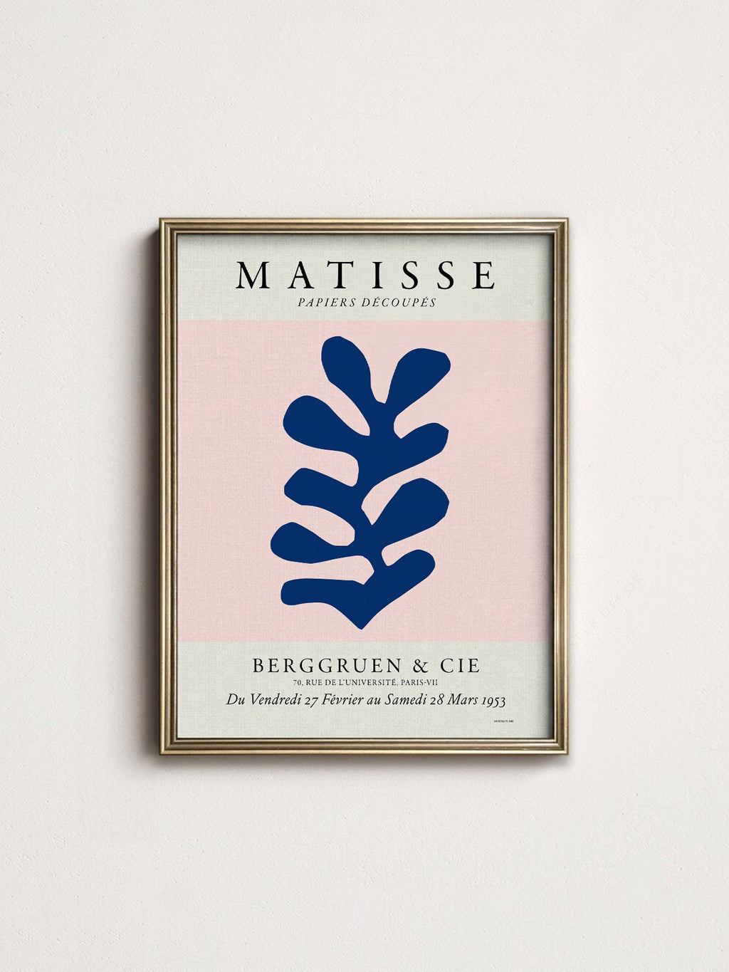 Henri Matisse Papiers Découpés Exhibition Poster – Blue Leaf Art Print