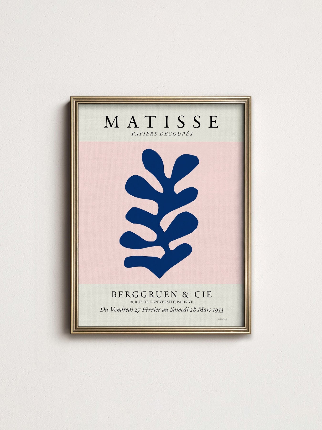 Henri Matisse Papiers Découpés Exhibition Poster – Blue Leaf Art Print