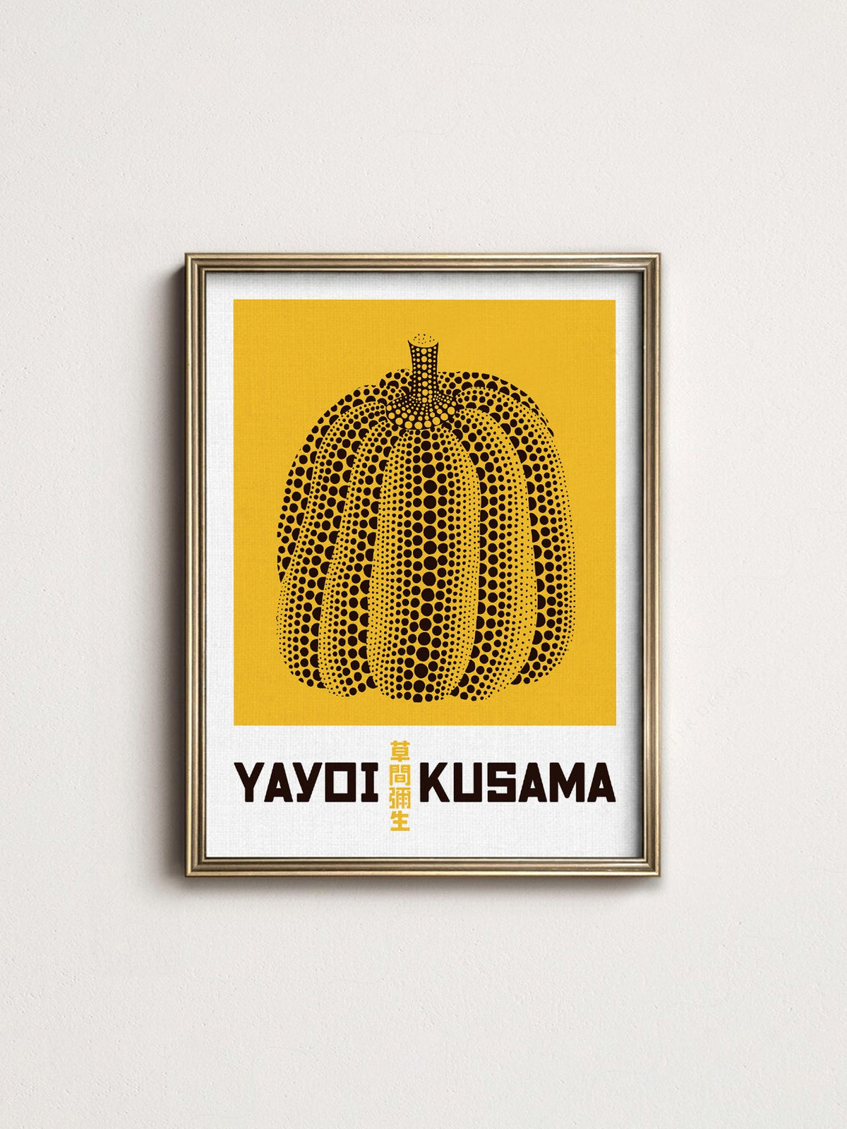 Yayoi Kusama Yellow Pumpkin Art Print – Japanese Contemporary Poster