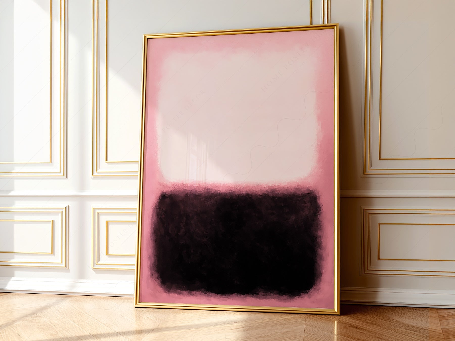 Mark Rothko Pink and Black Untitled Art Print – Abstract Expressionist Poster