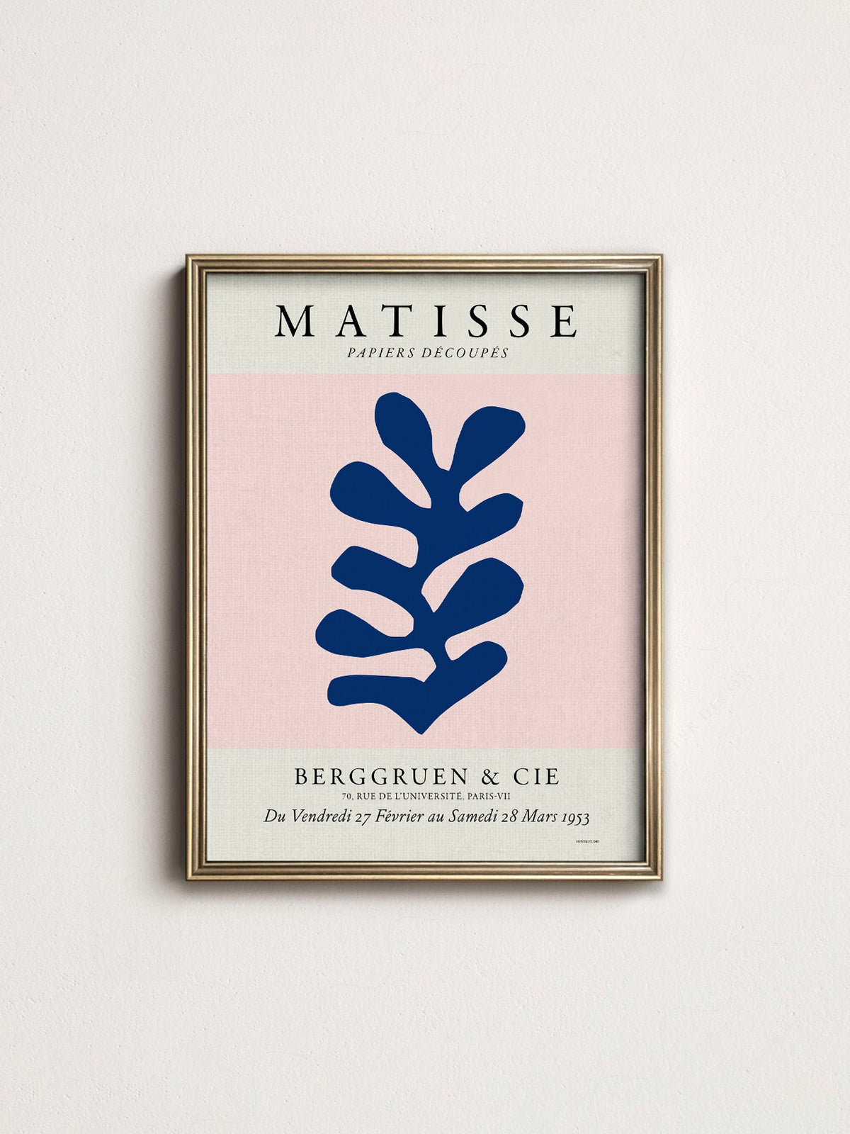 Henri Matisse Papiers Découpés Exhibition Poster – Blue Leaf Art Print