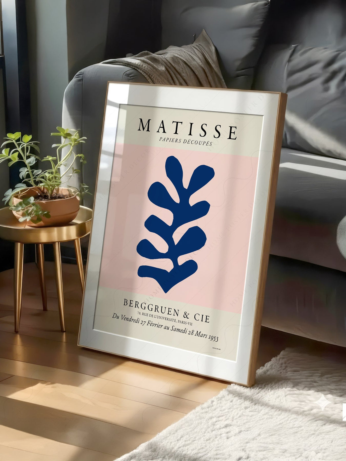 Henri Matisse Papiers Découpés Exhibition Poster – Blue Leaf Art Print