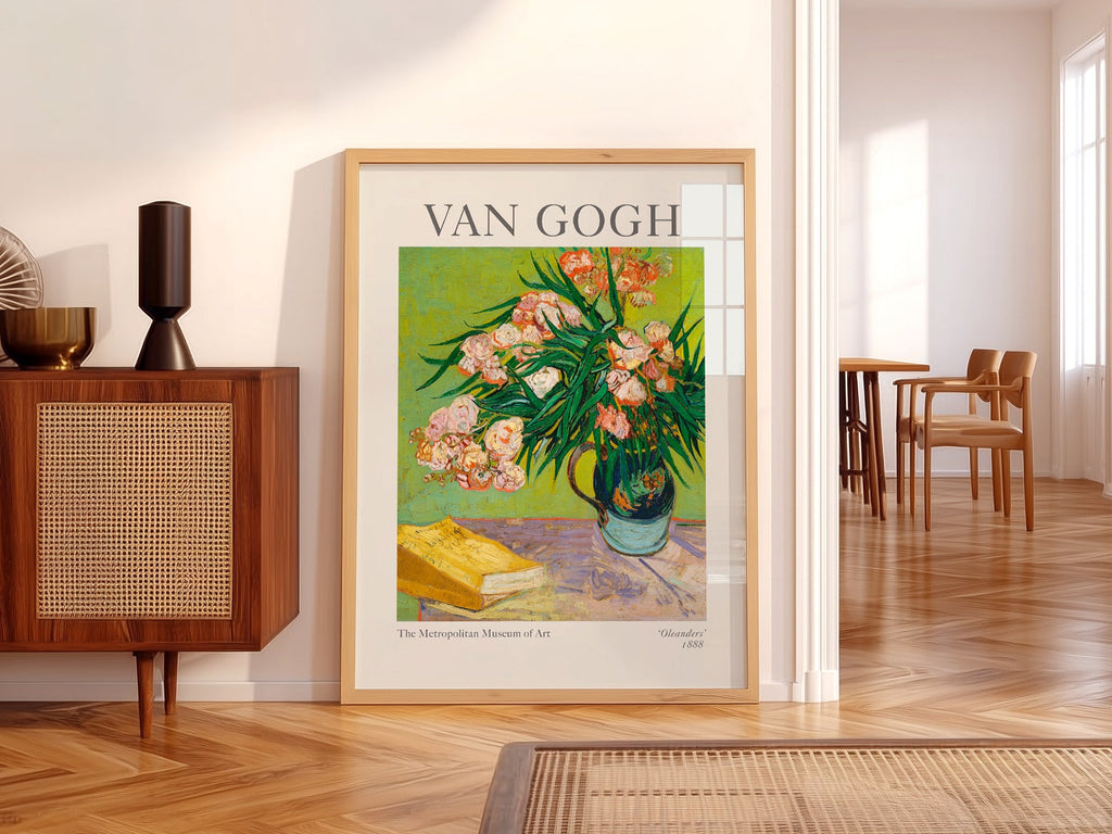 Vincent Van Gogh Oleanders Art Print – Famous Painting Wall Poster
