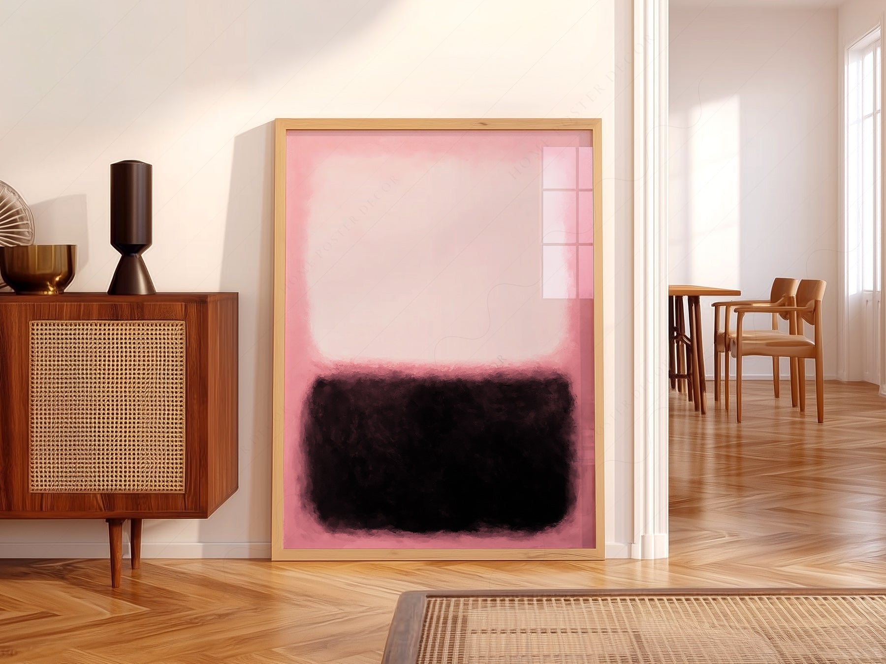 Mark Rothko Pink and Black Untitled Art Print – Abstract Expressionist Poster