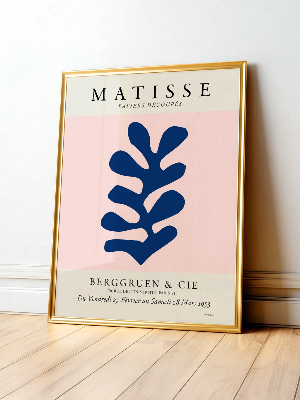 Henri Matisse Papiers Découpés Exhibition Poster – Blue Leaf Art Print