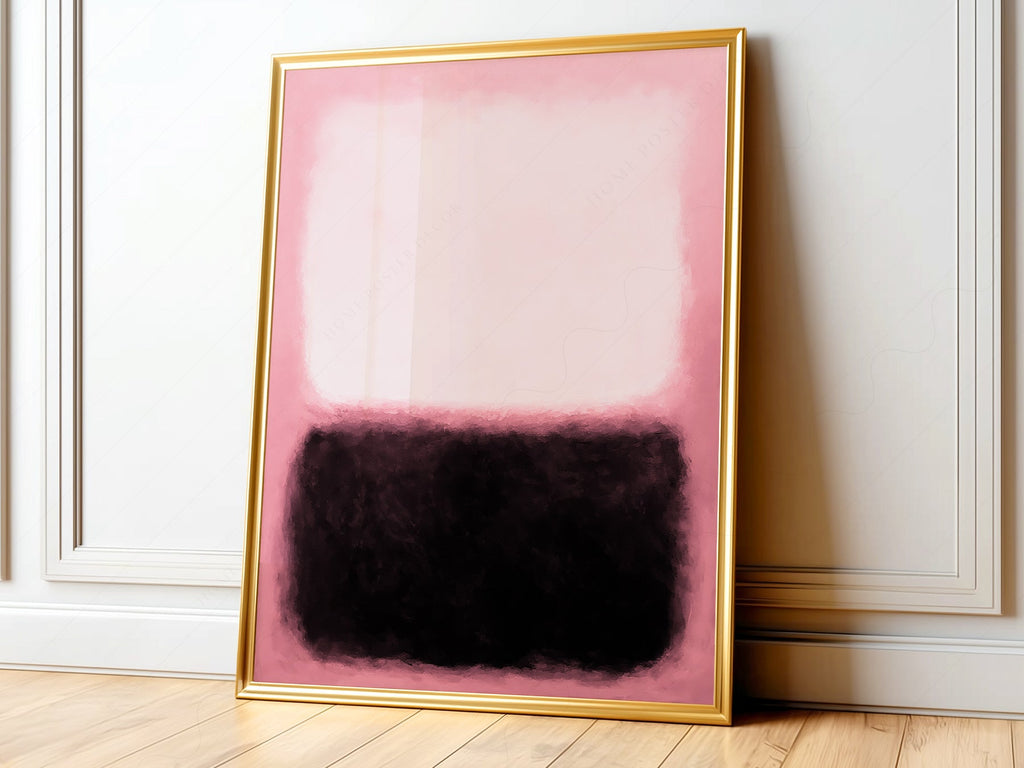 Mark Rothko Pink and Black Untitled Art Print – Abstract Expressionist Poster