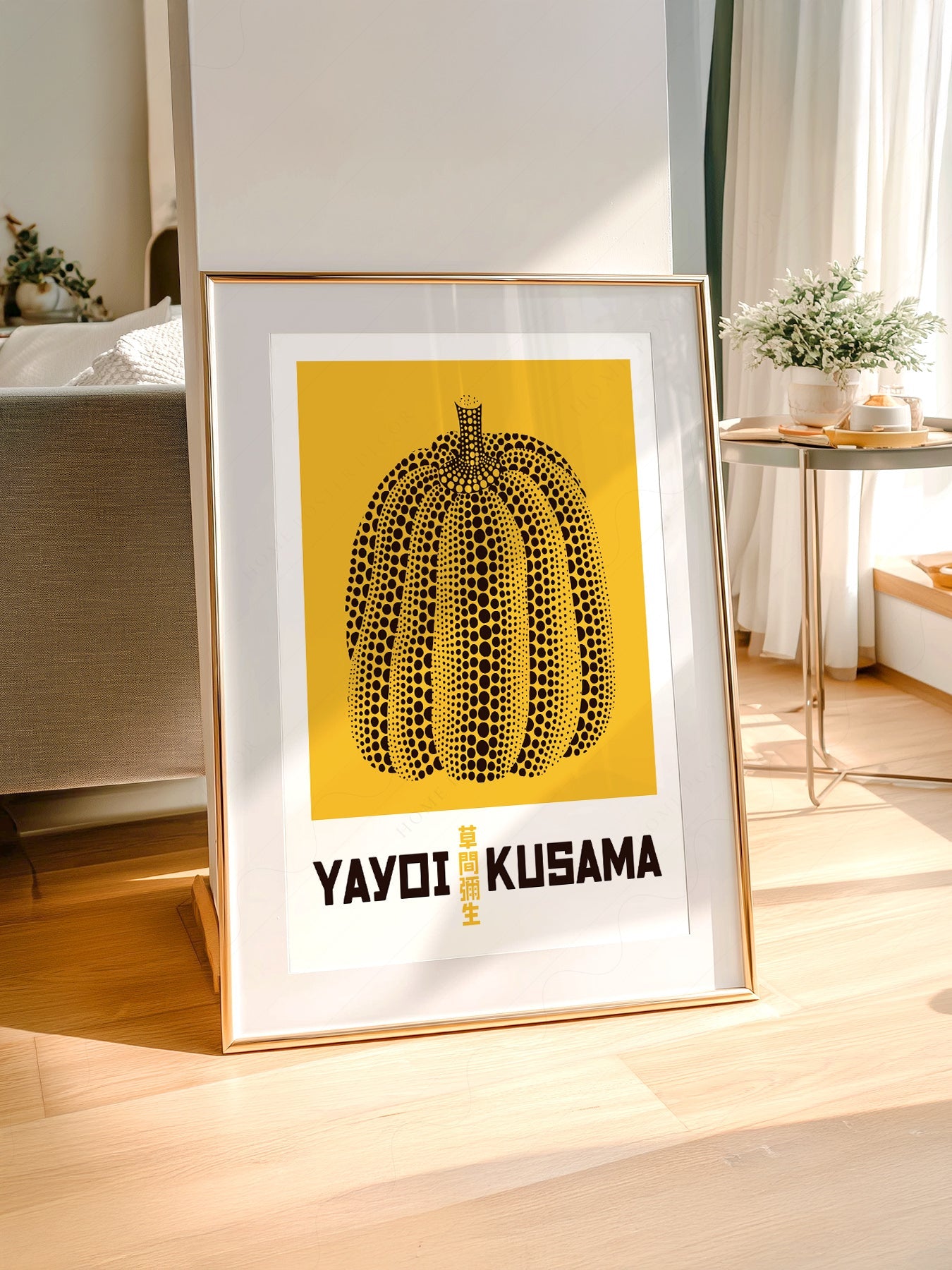 Yayoi Kusama Yellow Pumpkin Art Print – Japanese Contemporary Poster