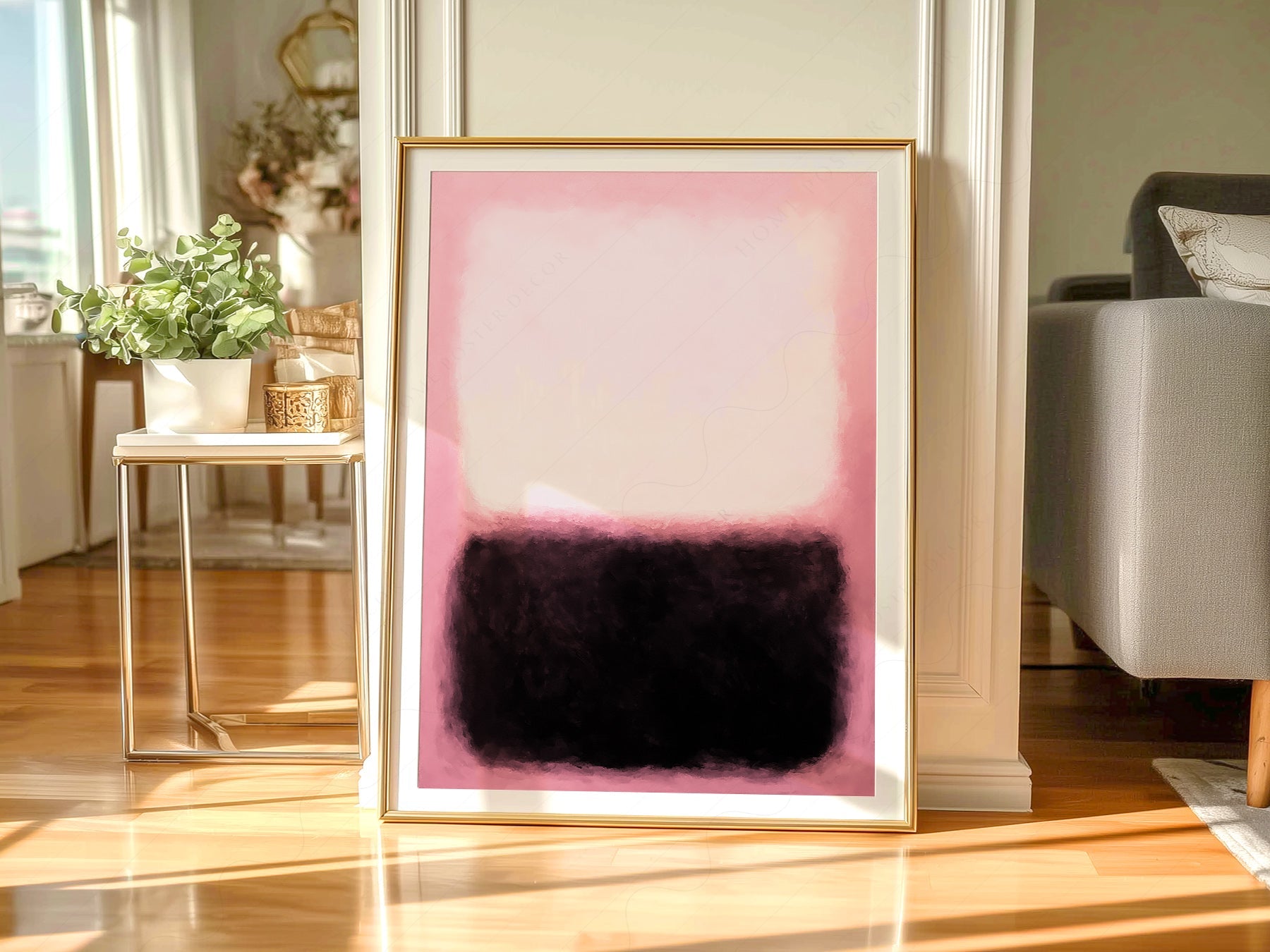 Mark Rothko Pink and Black Untitled Art Print – Abstract Expressionist Poster