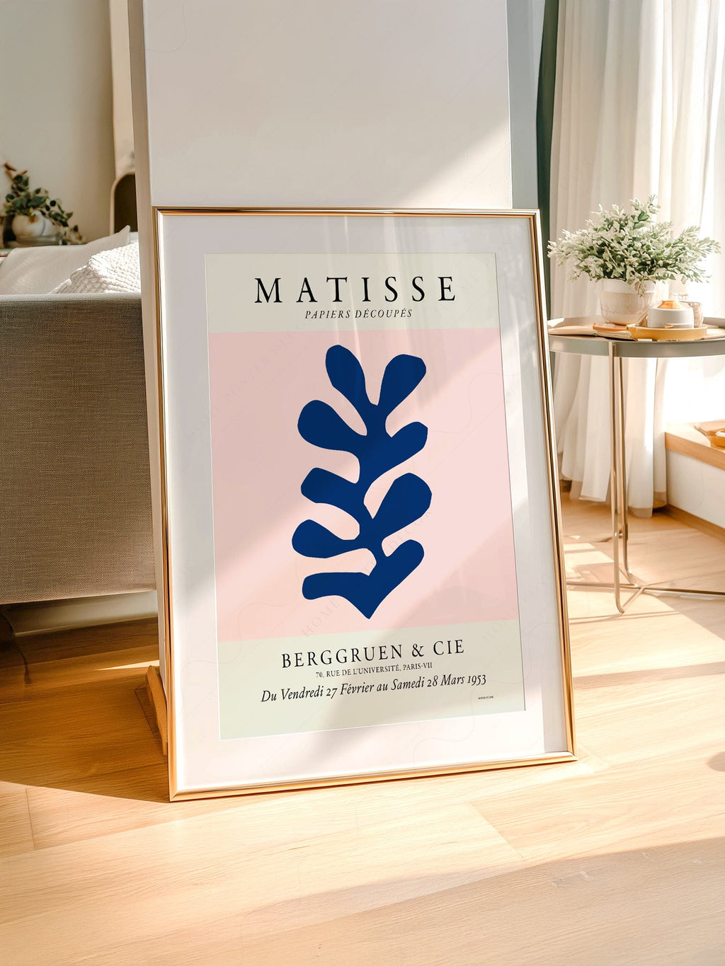 Henri Matisse Papiers Découpés Exhibition Poster – Blue Leaf Art Print