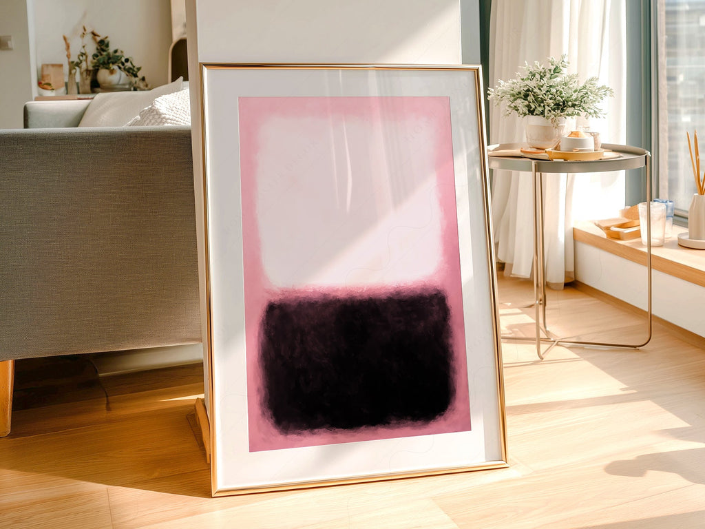 Mark Rothko Pink and Black Untitled Art Print – Abstract Expressionist Poster