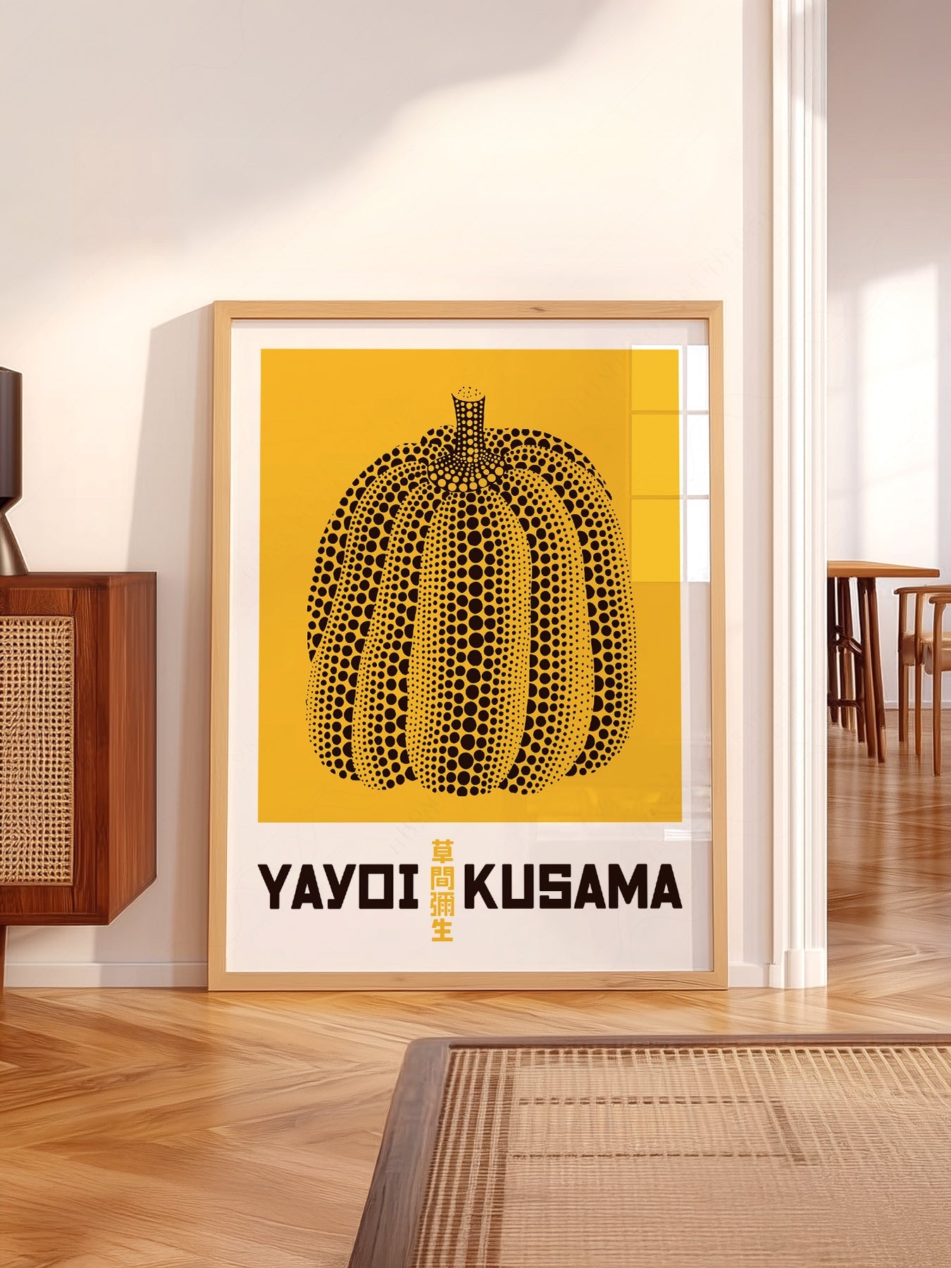 Yayoi Kusama Yellow Pumpkin Art Print – Japanese Contemporary Poster