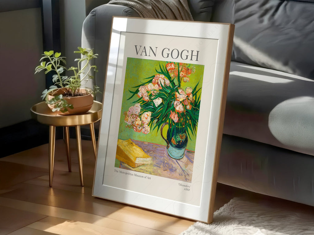 Vincent Van Gogh Oleanders Art Print – Famous Painting Wall Poster