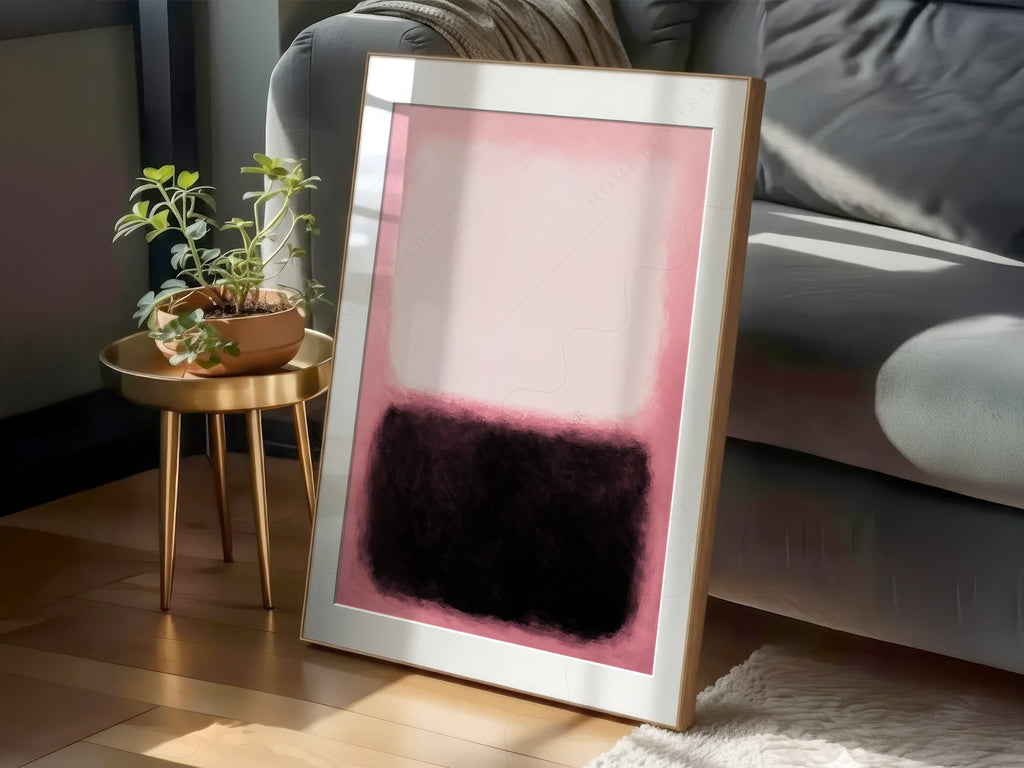 Mark Rothko Pink and Black Untitled Art Print – Abstract Expressionist Poster