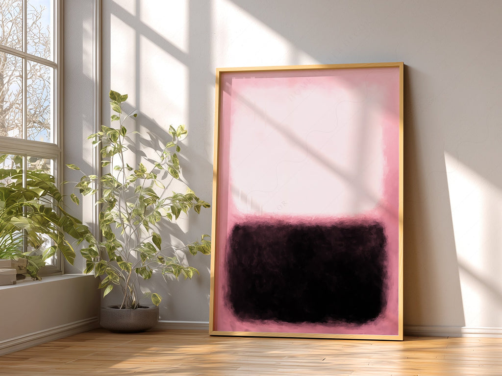 Mark Rothko Pink and Black Untitled Art Print – Abstract Expressionist Poster