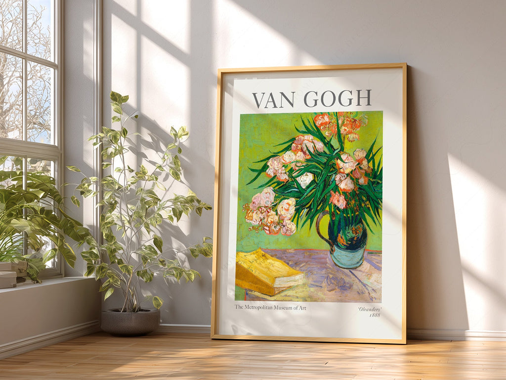 Vincent Van Gogh Oleanders Art Print – Famous Painting Wall Poster