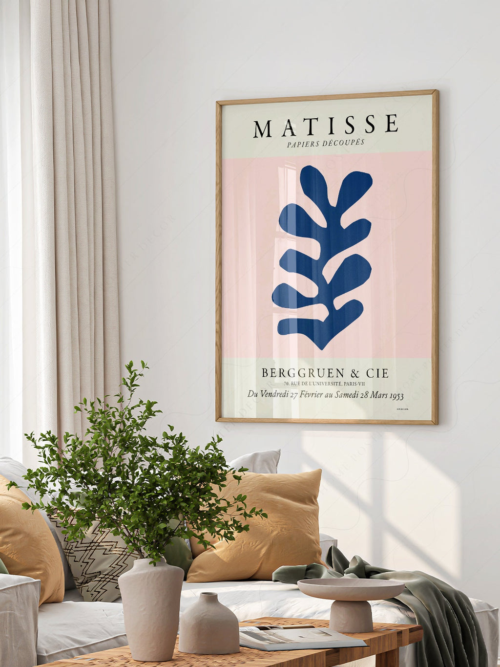 Henri Matisse Papiers Découpés Exhibition Poster – Blue Leaf Art Print