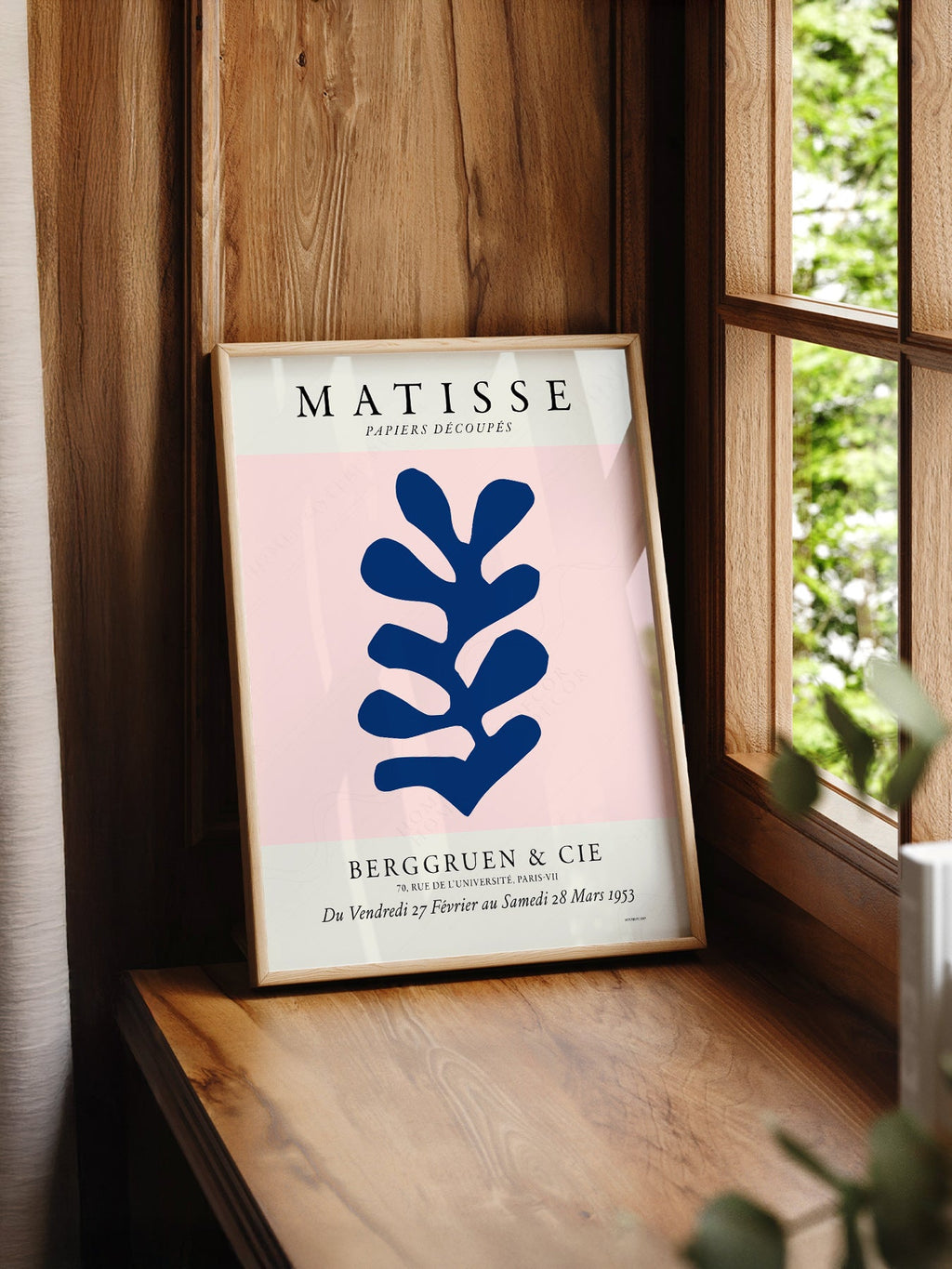 Henri Matisse Papiers Découpés Exhibition Poster – Blue Leaf Art Print