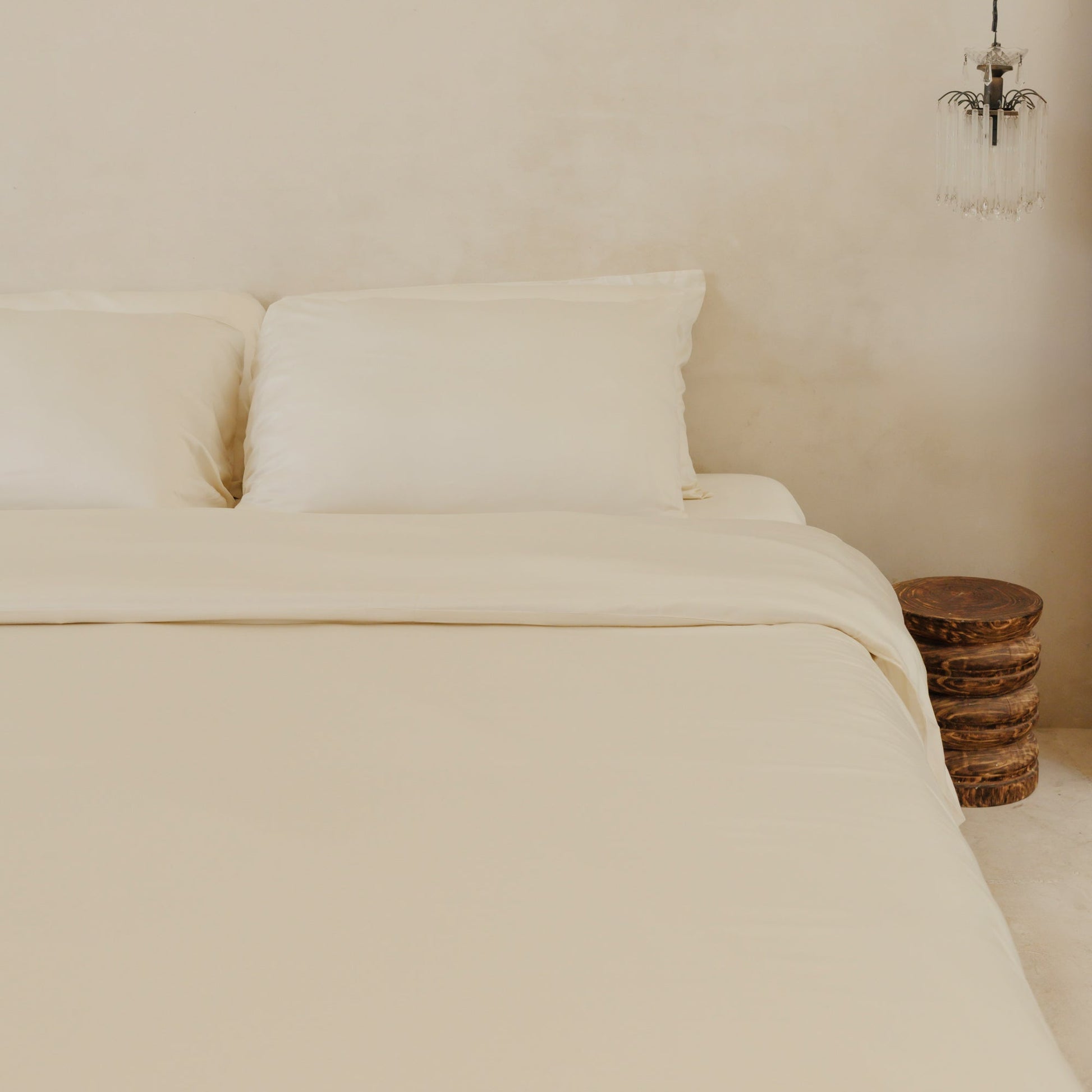 Ensemble de draps en satin de bambou biologique