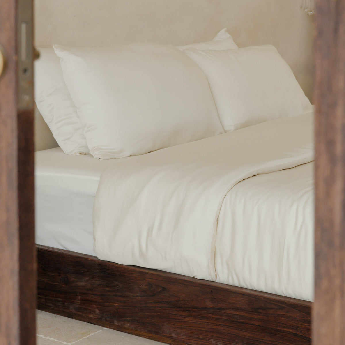 Ensemble de housse de couette en sergé de bambou biologique