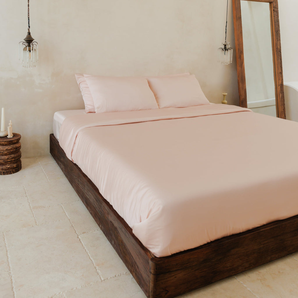 Ensemble de draps en satin de bambou biologique
