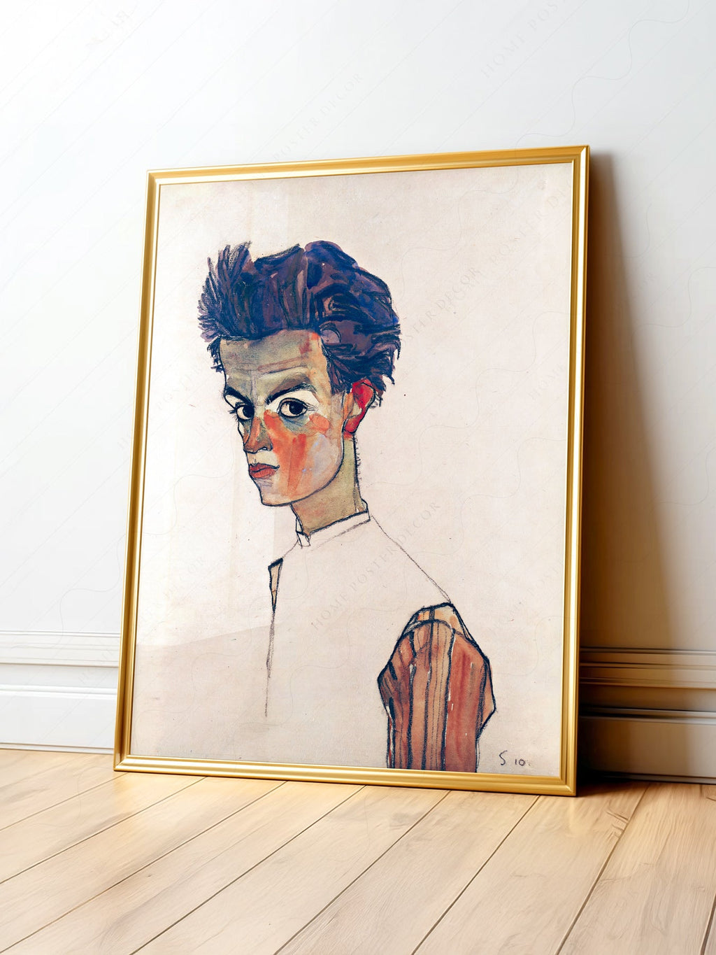 Egon Schiele Self-Portrait Art Print – Expressionist Wall Art Poster