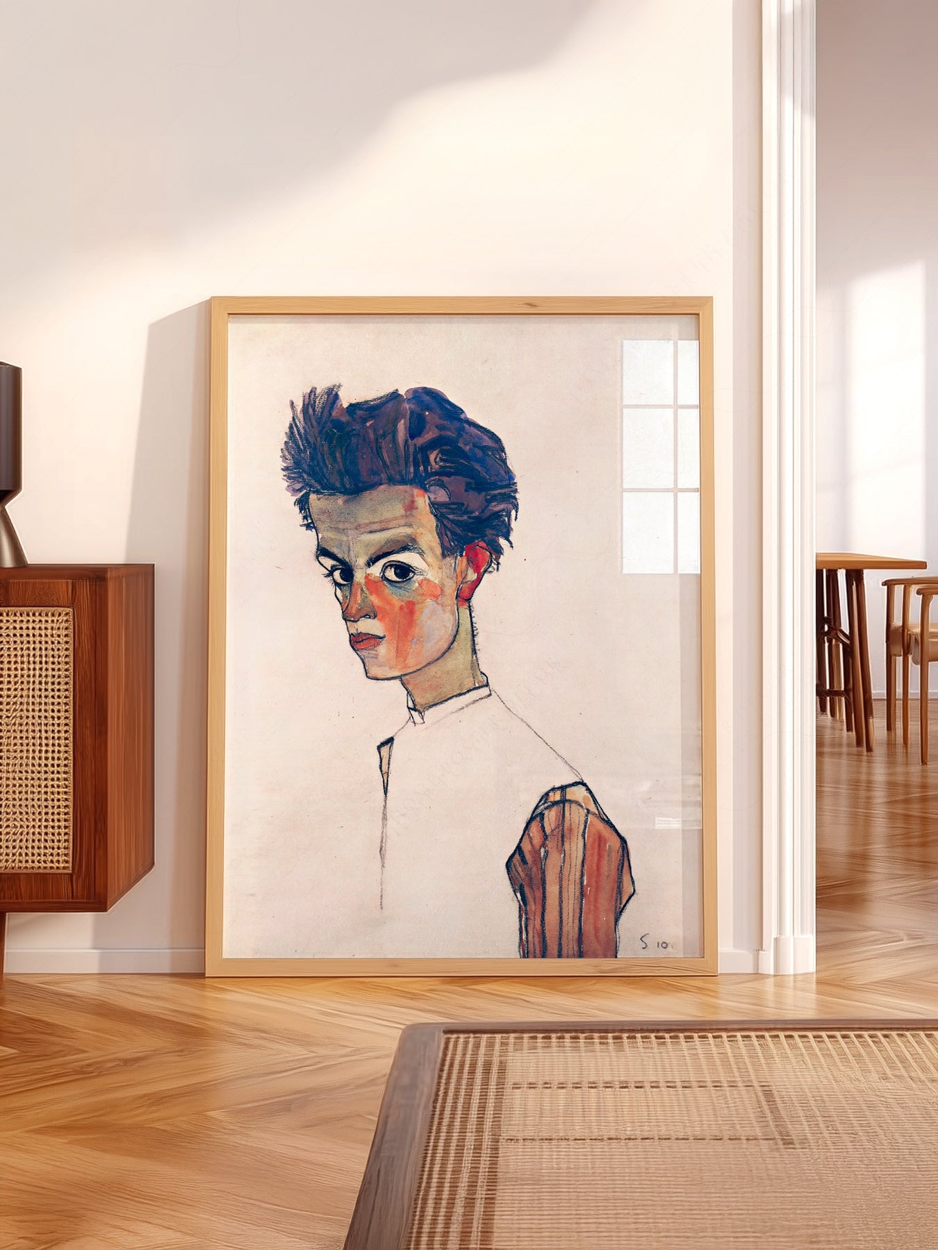 Egon Schiele Self-Portrait Art Print – Expressionist Wall Art Poster