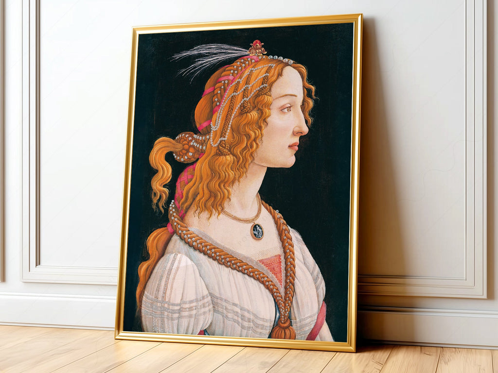 Sandro Botticelli Simonetta Vespucci Portrait Print – Renaissance Wall Art