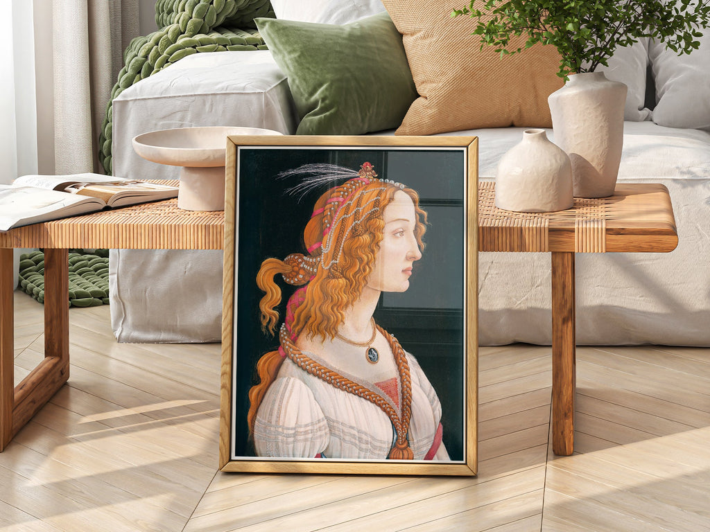 Sandro Botticelli Simonetta Vespucci Portrait Print – Renaissance Wall Art