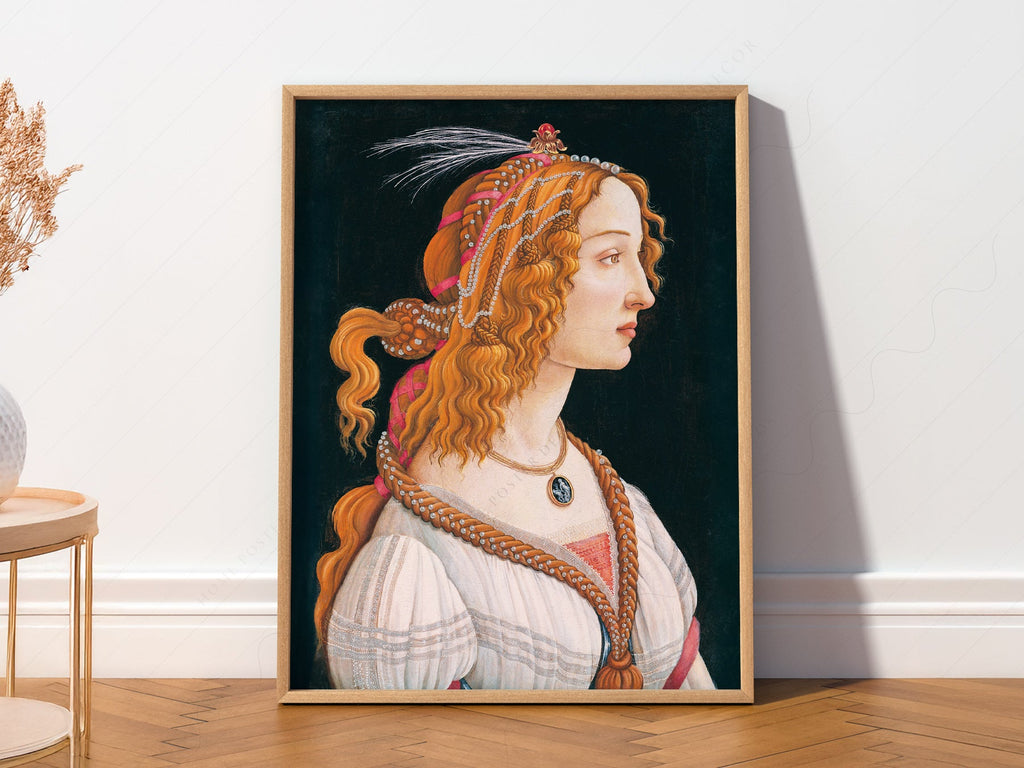 Sandro Botticelli Simonetta Vespucci Portrait Print – Renaissance Wall Art