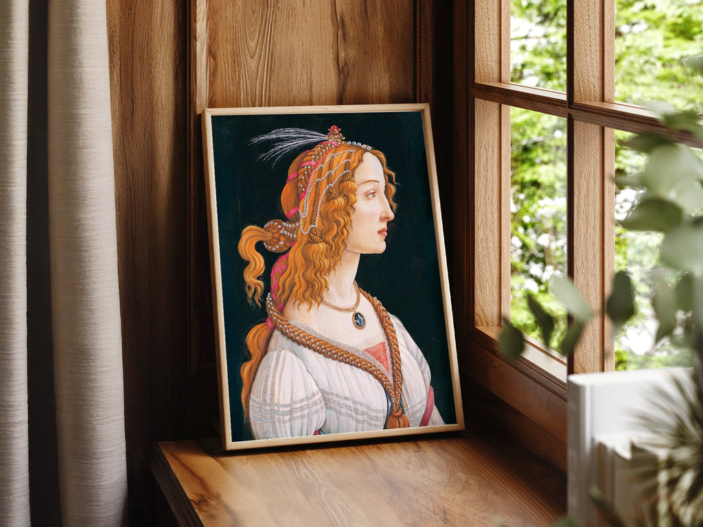 Sandro Botticelli Simonetta Vespucci Portrait Print – Renaissance Wall Art