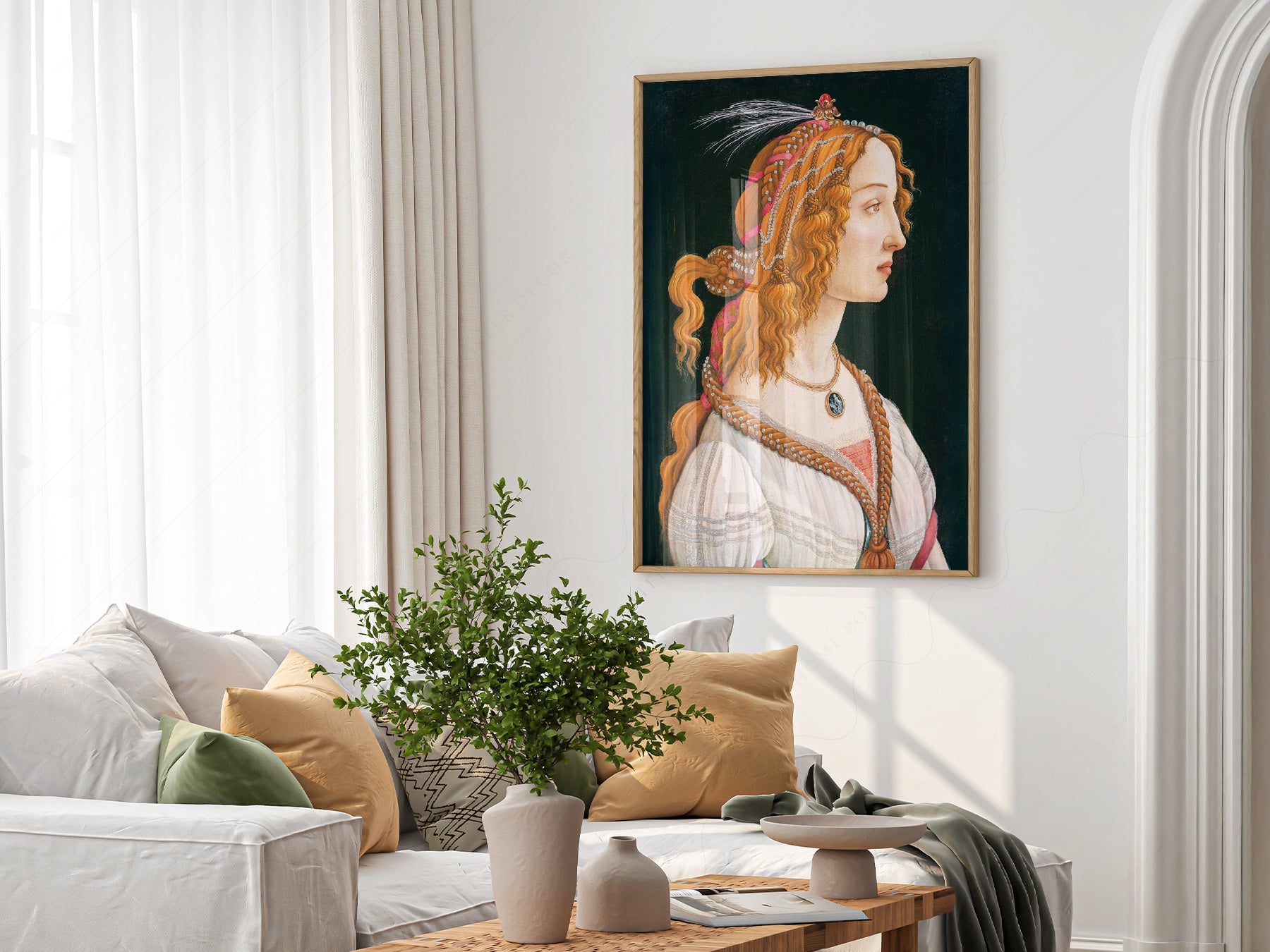 Sandro Botticelli Simonetta Vespucci Portrait Print – Renaissance Wall Art