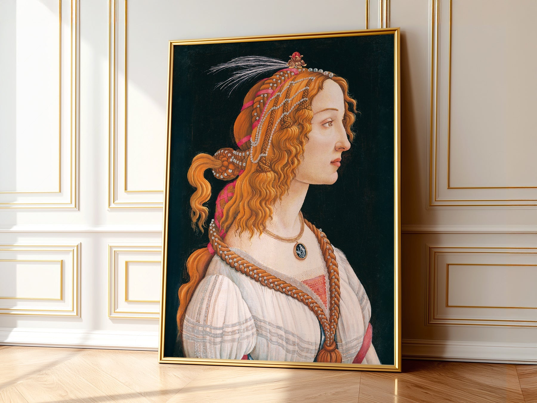 Sandro Botticelli Simonetta Vespucci Portrait Print – Renaissance Wall Art