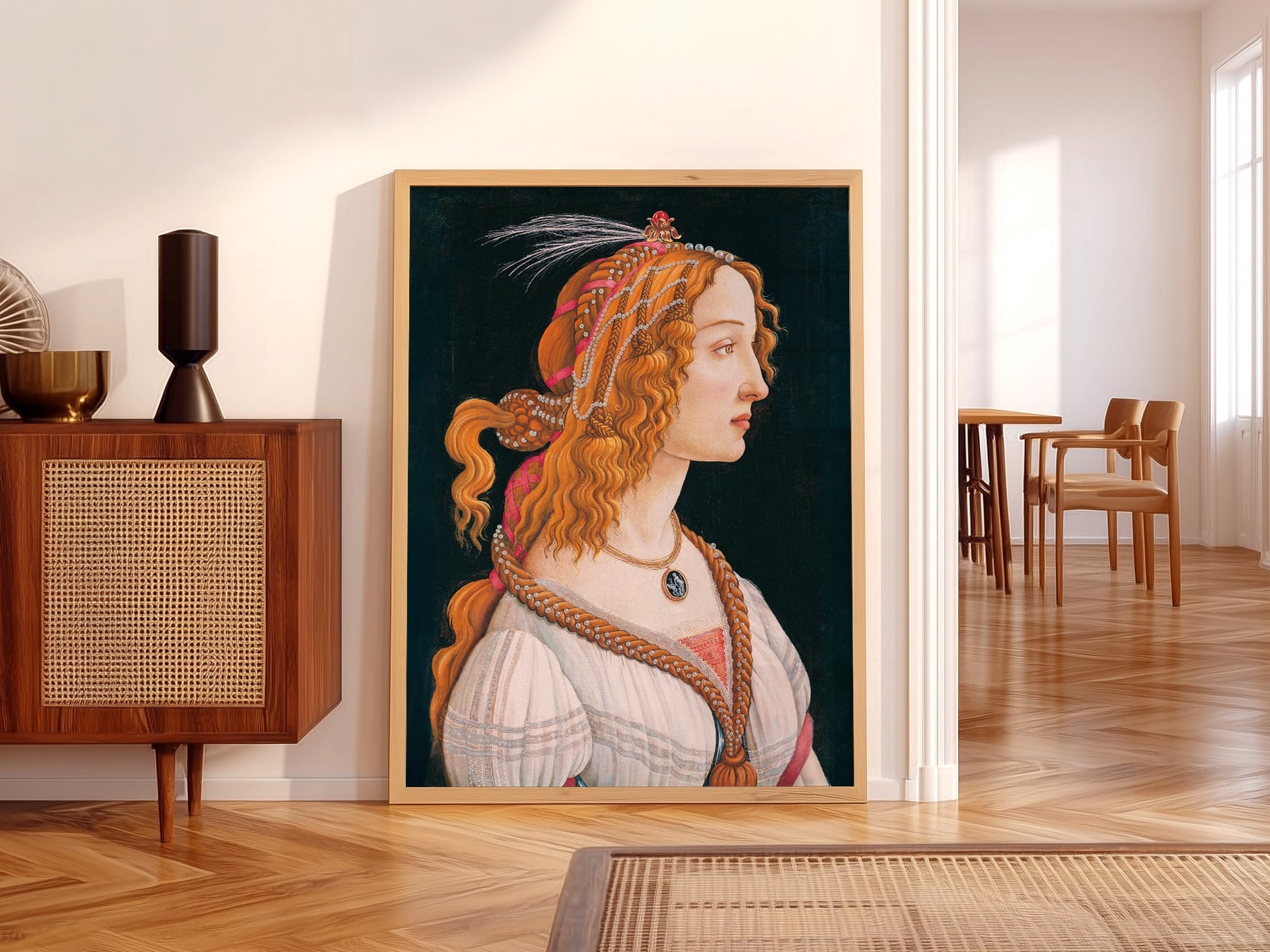 Sandro Botticelli Simonetta Vespucci Portrait Print – Renaissance Wall Art