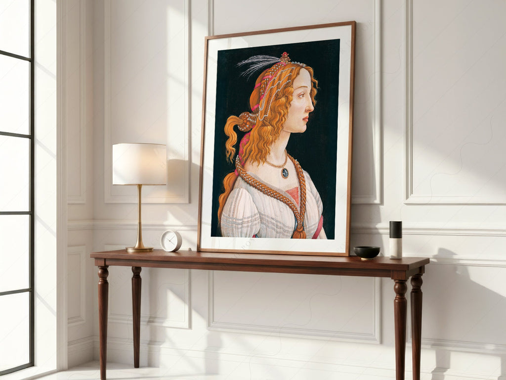 Sandro Botticelli Simonetta Vespucci Portrait Print – Renaissance Wall Art