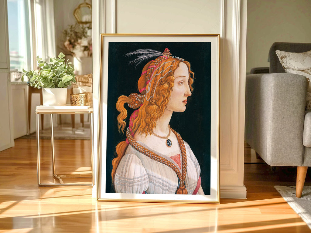 Sandro Botticelli Simonetta Vespucci Portrait Print – Renaissance Wall Art