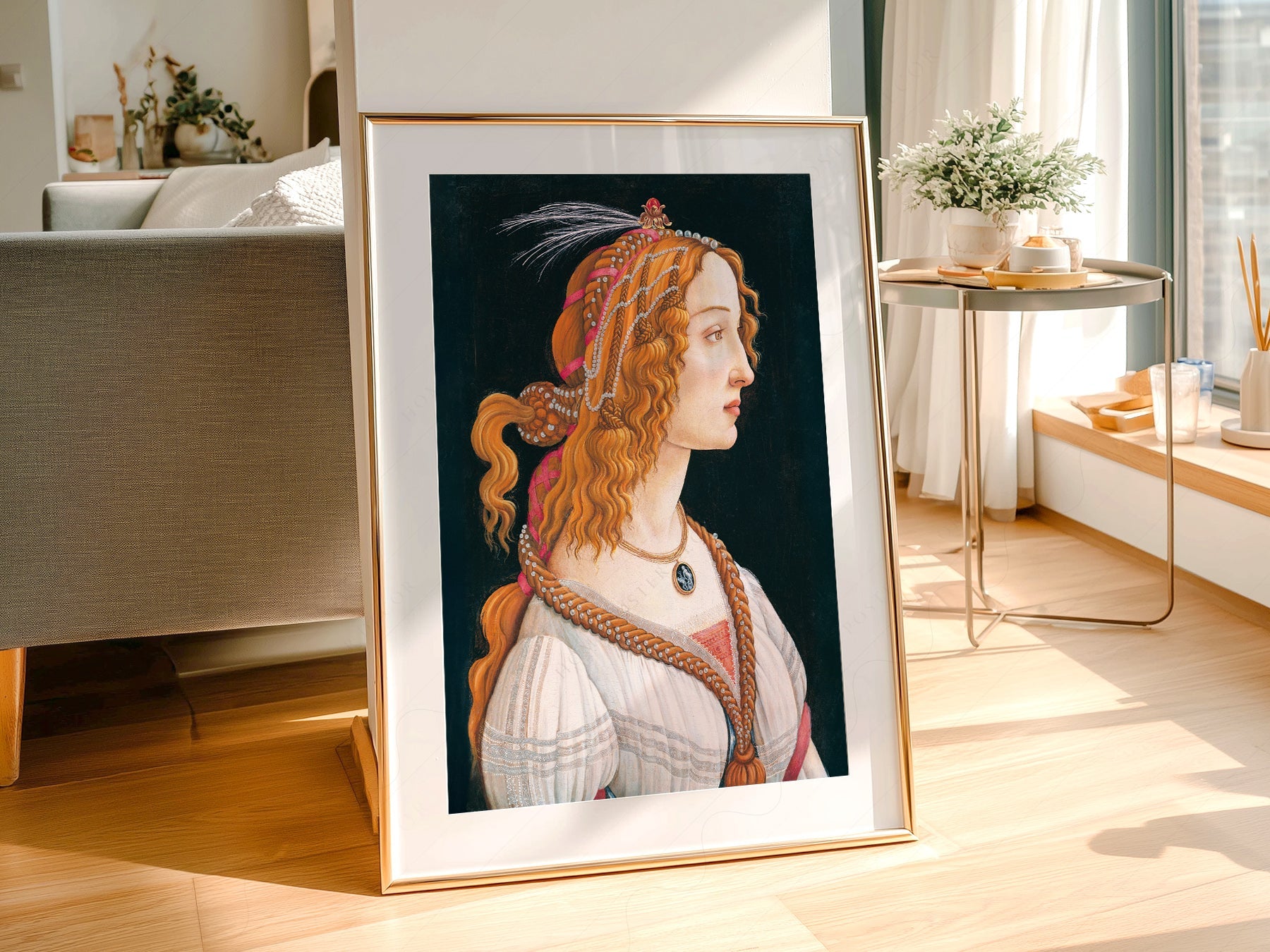 Sandro Botticelli Simonetta Vespucci Portrait Print – Renaissance Wall Art