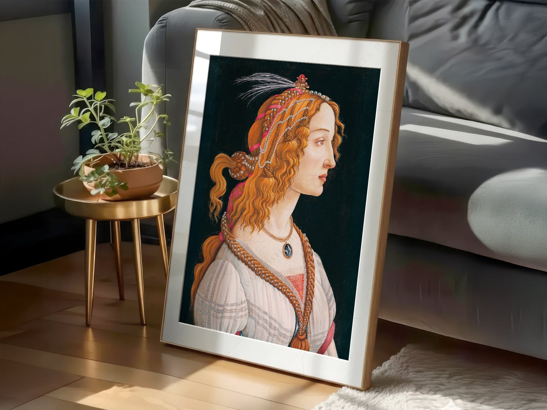 Sandro Botticelli Simonetta Vespucci Portrait Print – Renaissance Wall Art