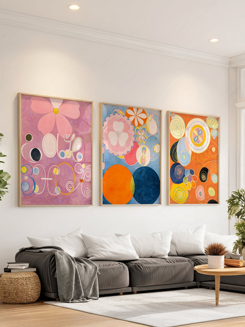 Hilma af Klint The Ten Largest Print Set of 3 – Abstract Wall Art