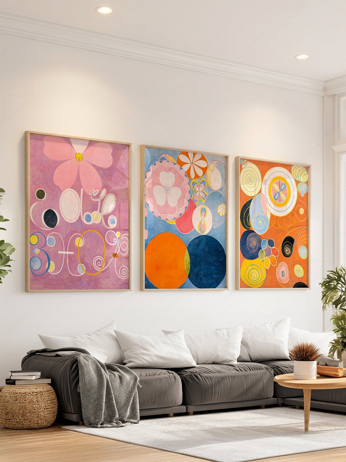 Hilma af Klint The Ten Largest Print Set of 3 – Abstract Wall Art