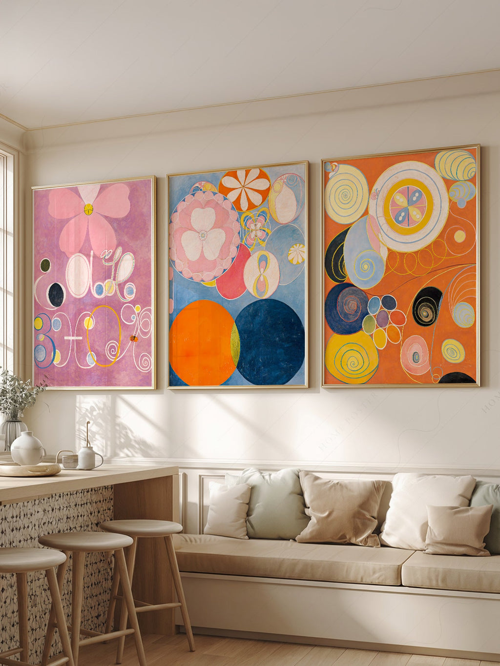 Hilma af Klint The Ten Largest Print Set of 3 – Abstract Wall Art