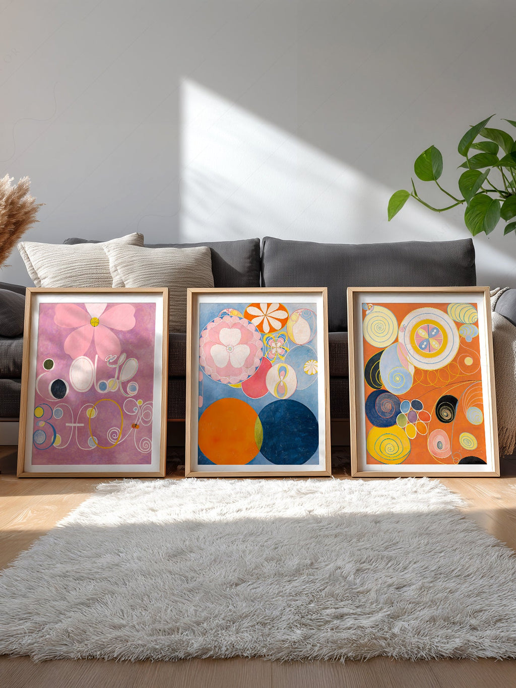 Hilma af Klint The Ten Largest Print Set of 3 – Abstract Wall Art