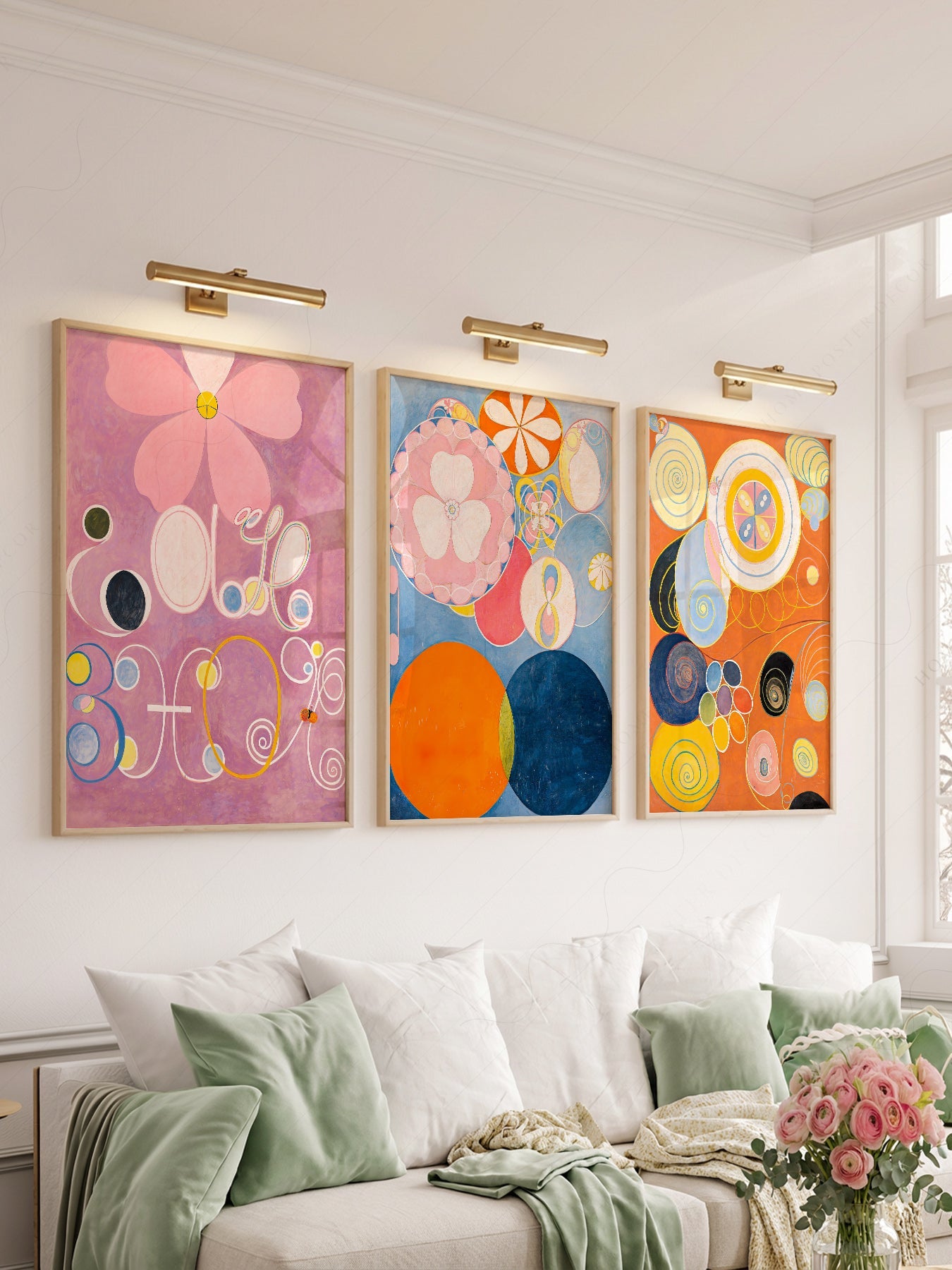 Hilma af Klint The Ten Largest Print Set of 3 – Abstract Wall Art