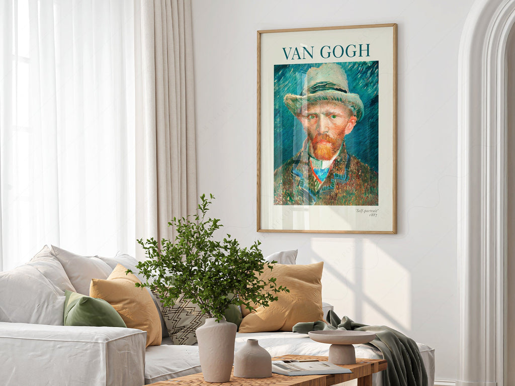 Vincent Van Gogh Self-Portrait 1887 Art Print – Famous Painting Decor