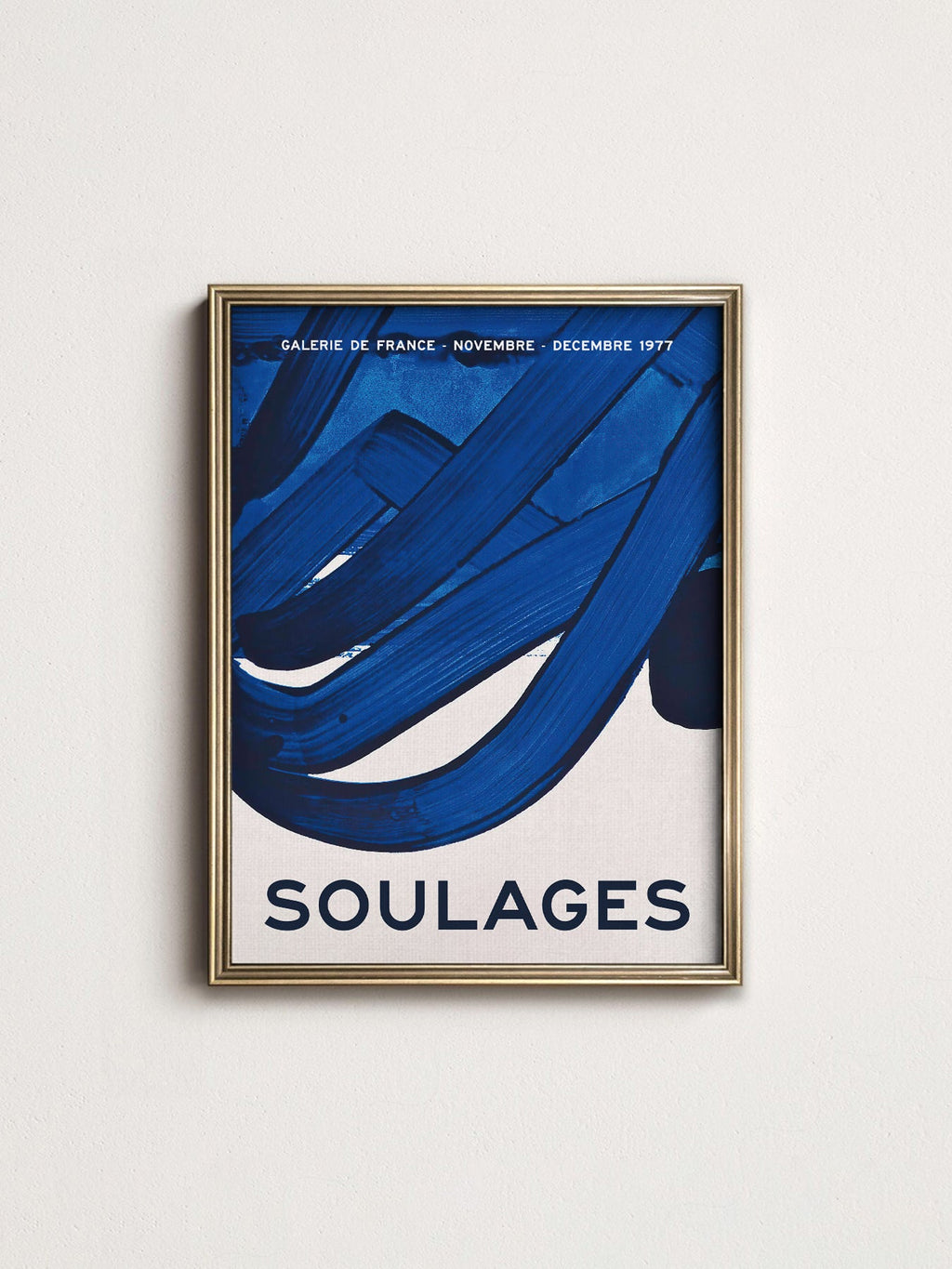 Pierre Soulages Galerie de France 1977 Exhibition Poster – Abstract Art Print