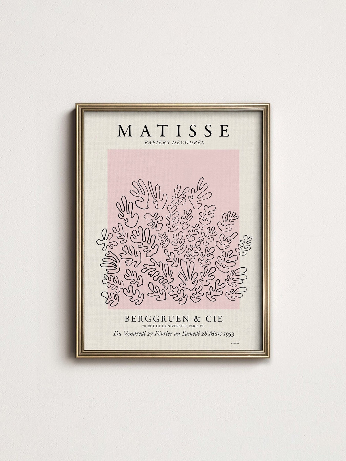 Henri Matisse Papiers Découpés Exhibition Poster – Pink Coral Art Print