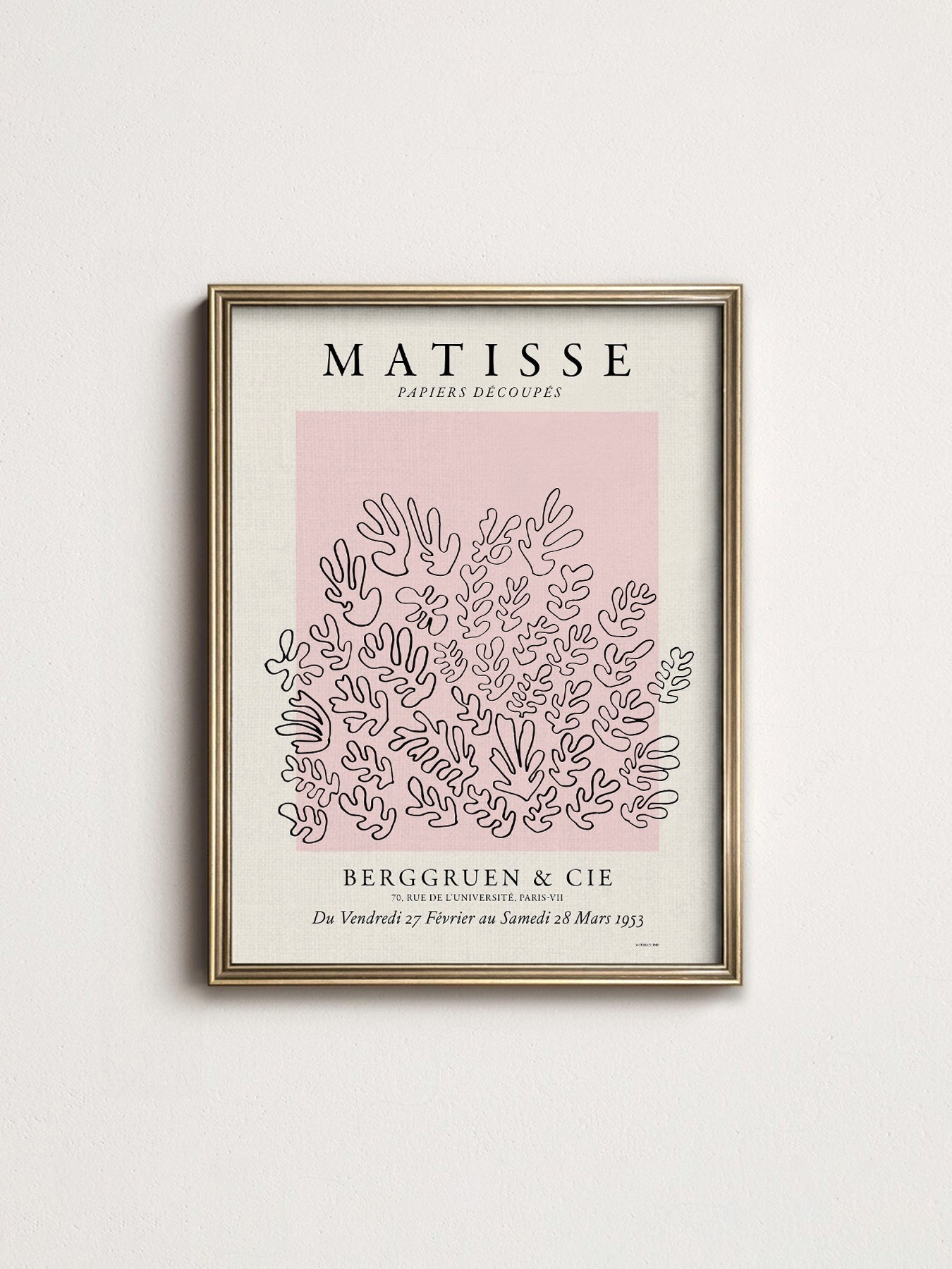 Henri Matisse Papiers Découpés Exhibition Poster – Pink Coral Art Print